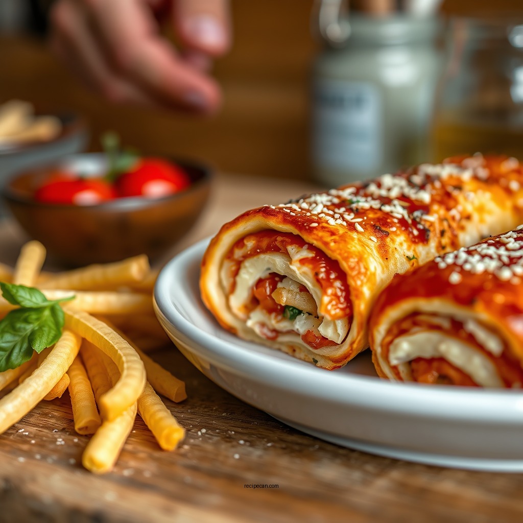 Adding Fillings - pizza rolls recipe