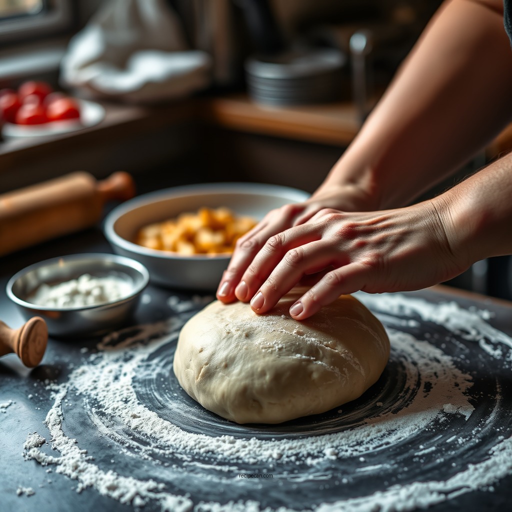 Preparing the Dough - pizza rolls recipe