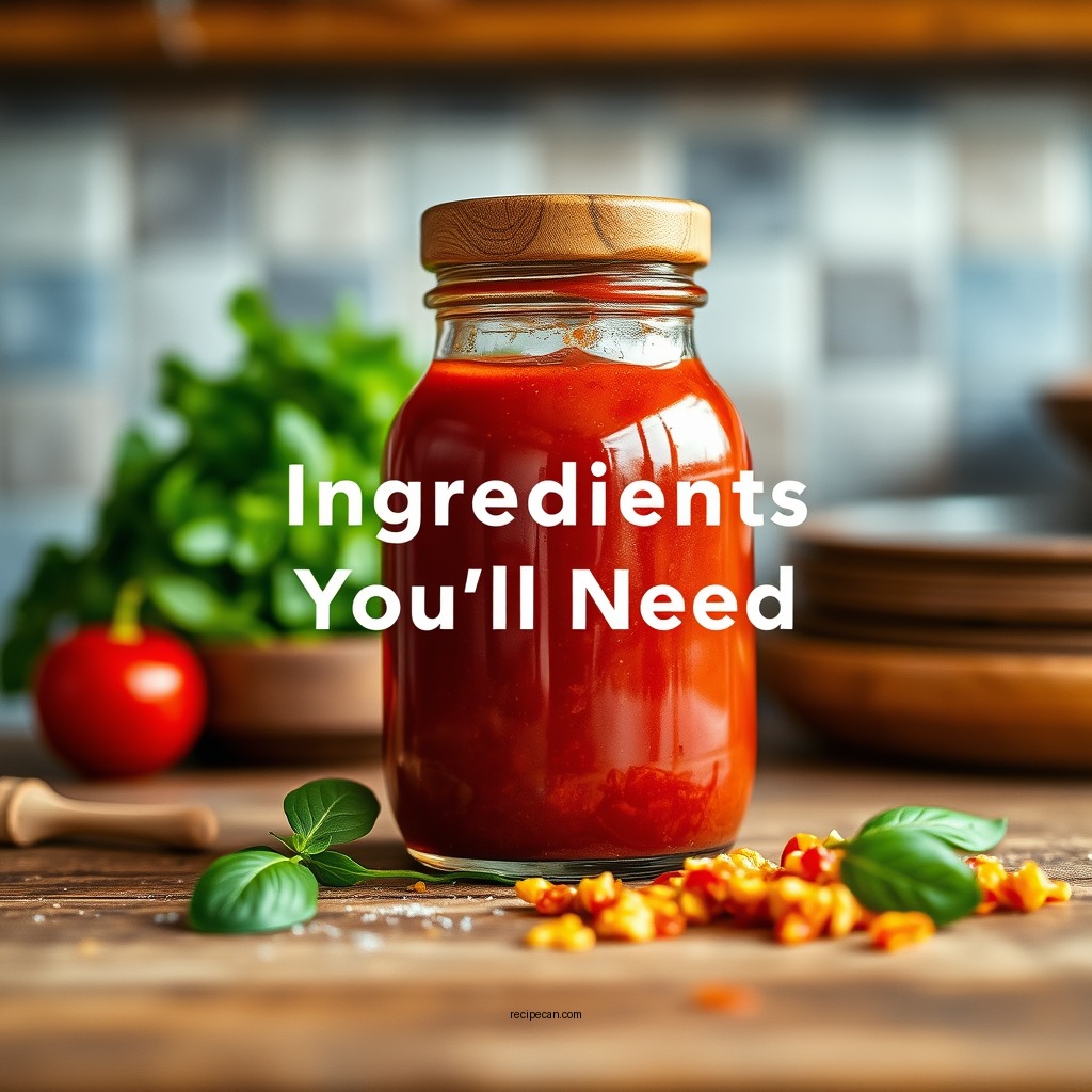 Ingredients You’ll Need - pizza sauce recipe