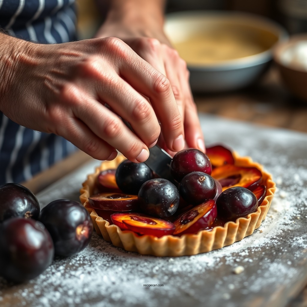 Preparing the Tart Crust - plum tarts recipe