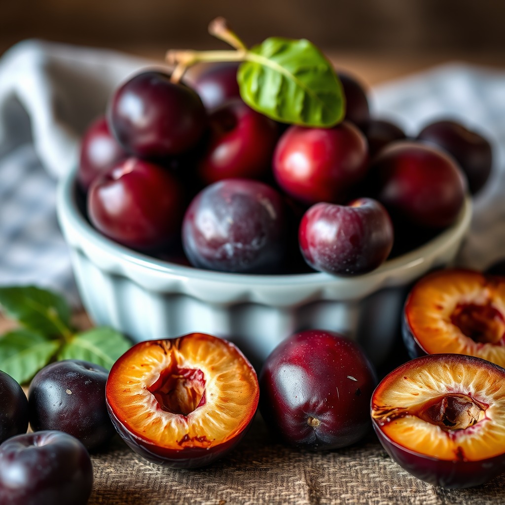 Selecting the Right Plums - plum tarts recipe