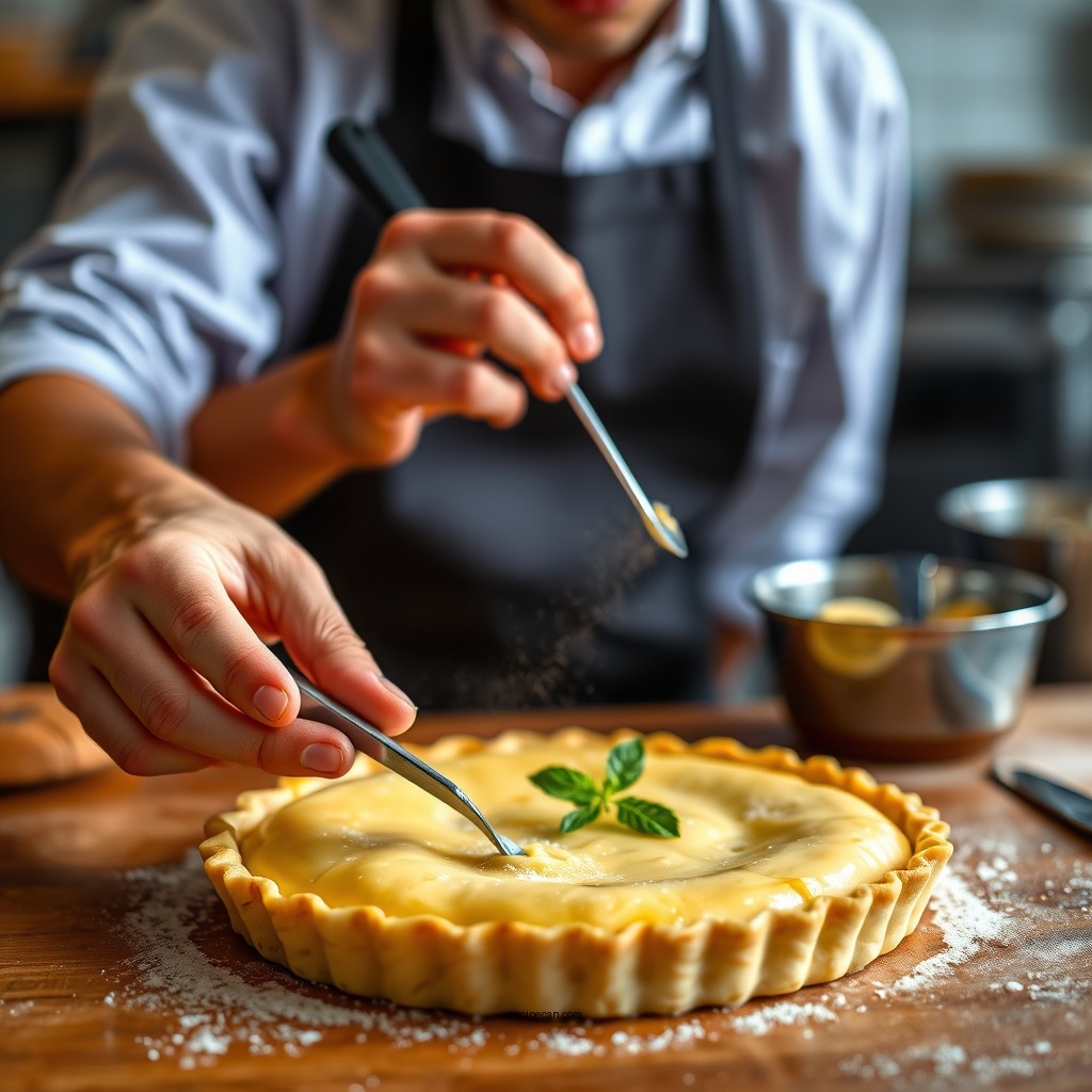 Preparing the Puff Pastry - portuguese custard tart recipe