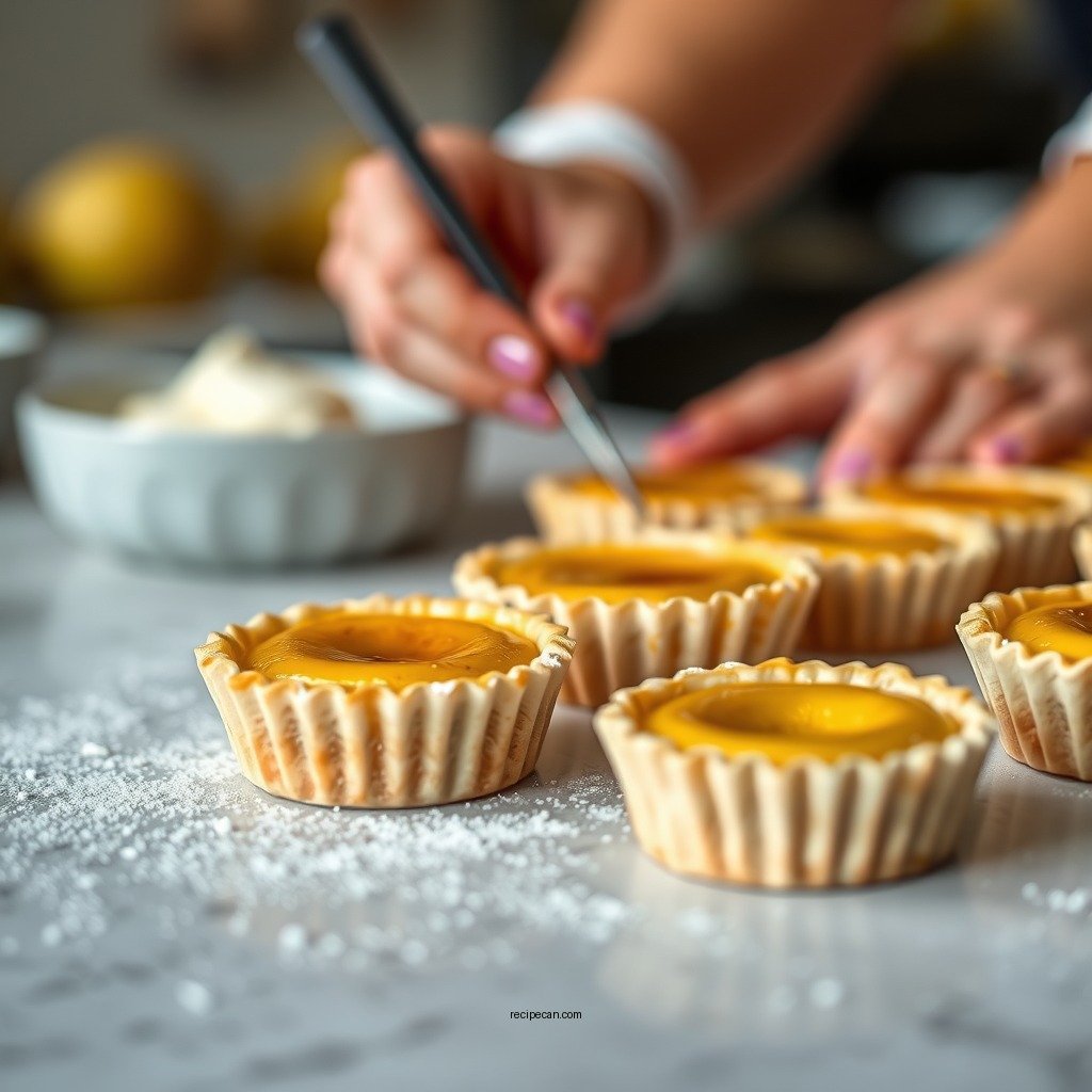 Preparing the Pastry - portuguese custard tarts recipe