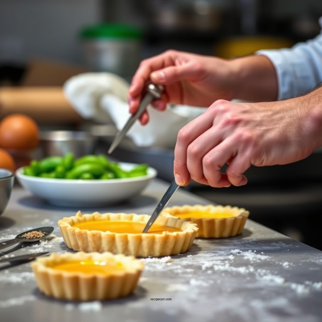 Preparing the Pastry - portuguese egg tart recipe
