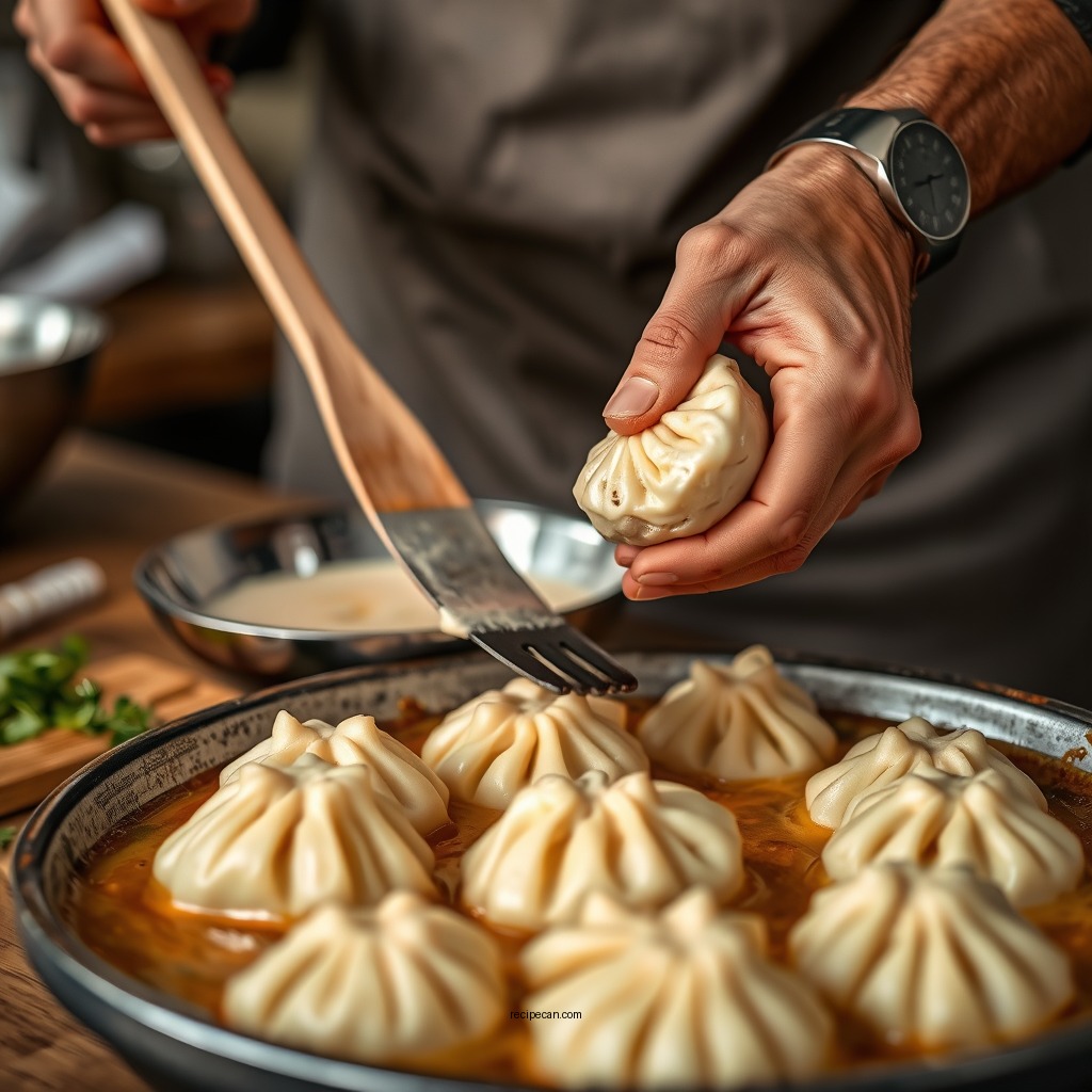 Preparing the Dumplings - potato and dumpling soup recipe