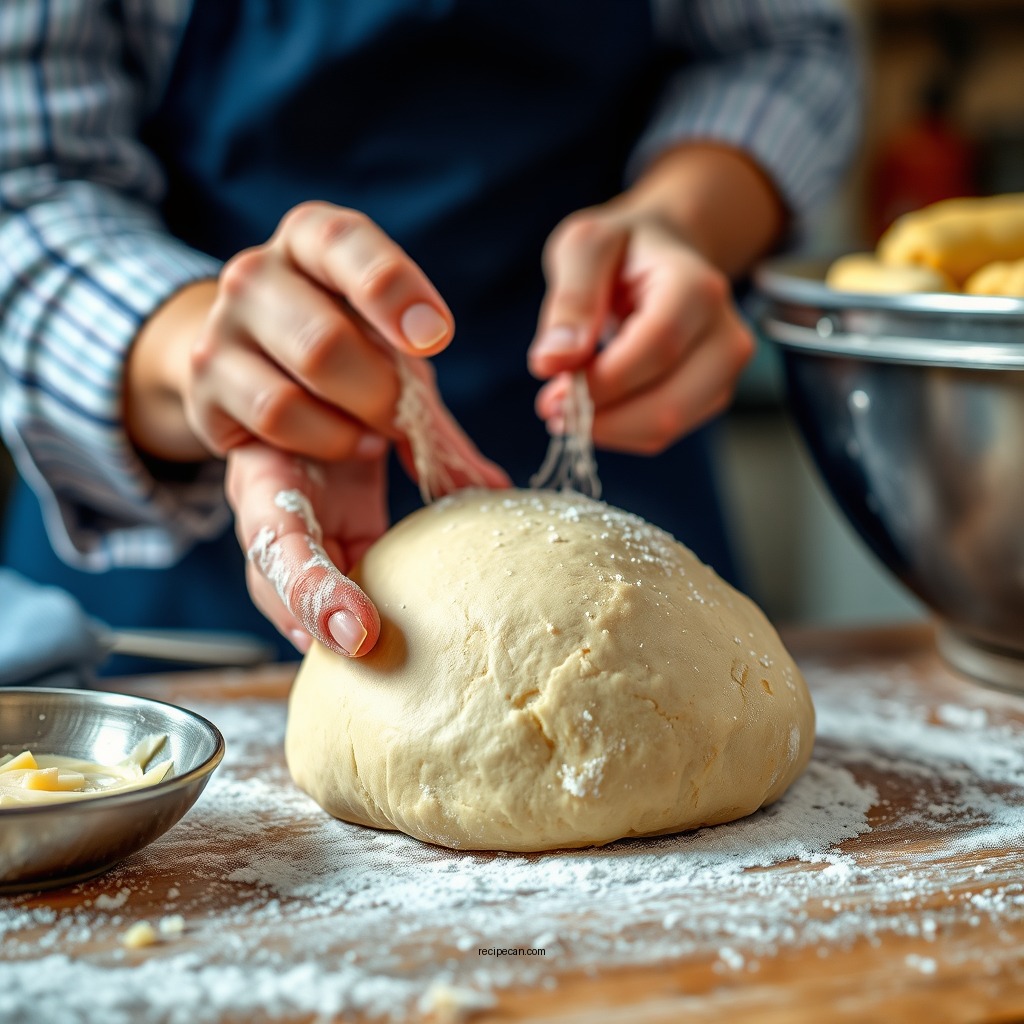 Kneading and Rising Process - potato roll recipe