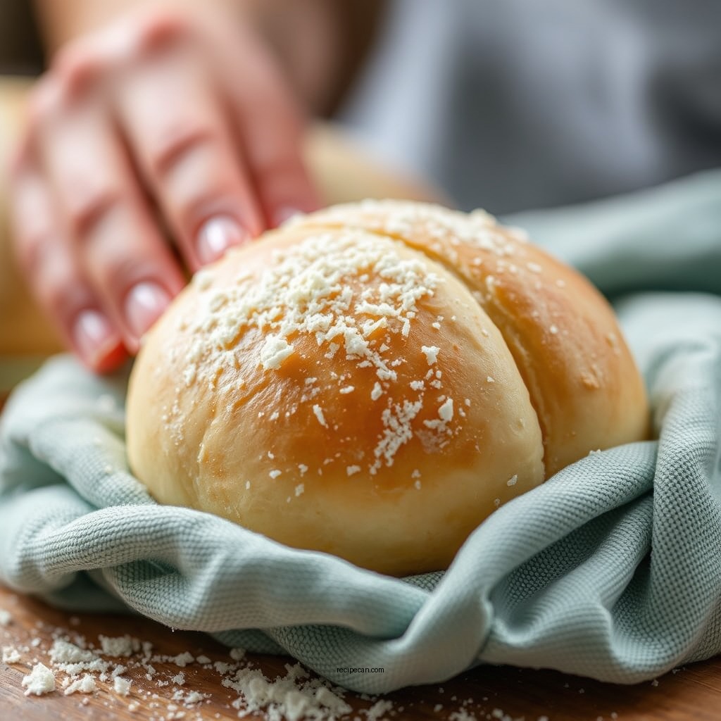 Kneading and Rising - potato rolls recipe