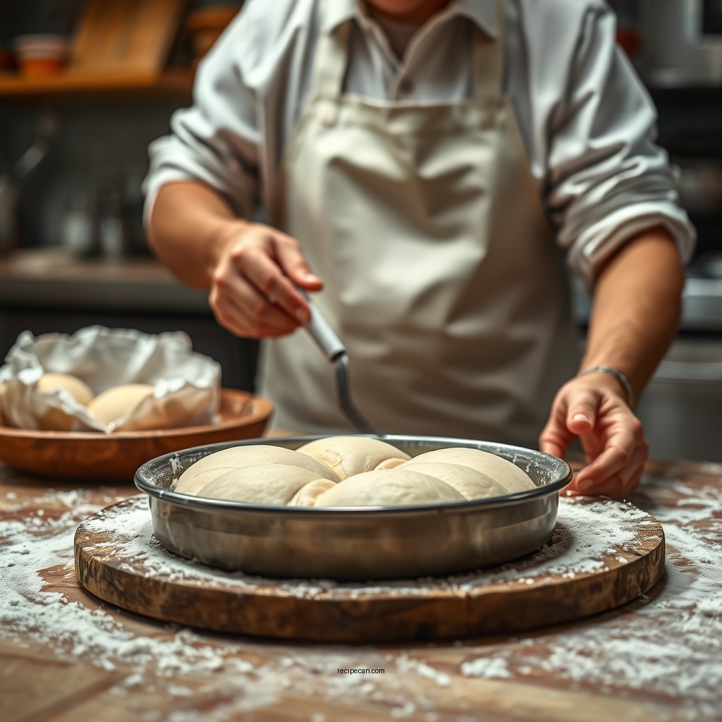 Preparing the Dough - potato rolls recipe