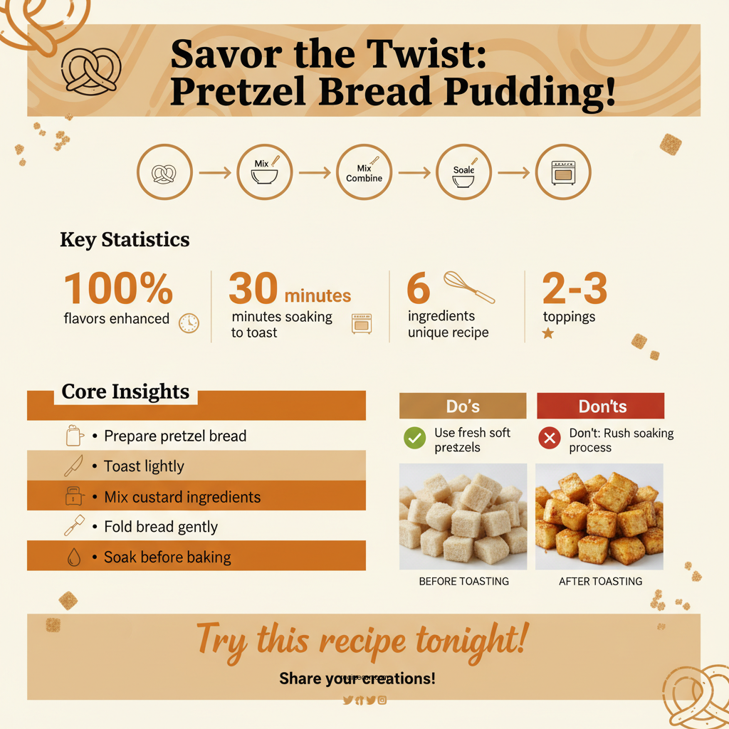 pretzel bread pudding recipe - Data Infographic and Statistics