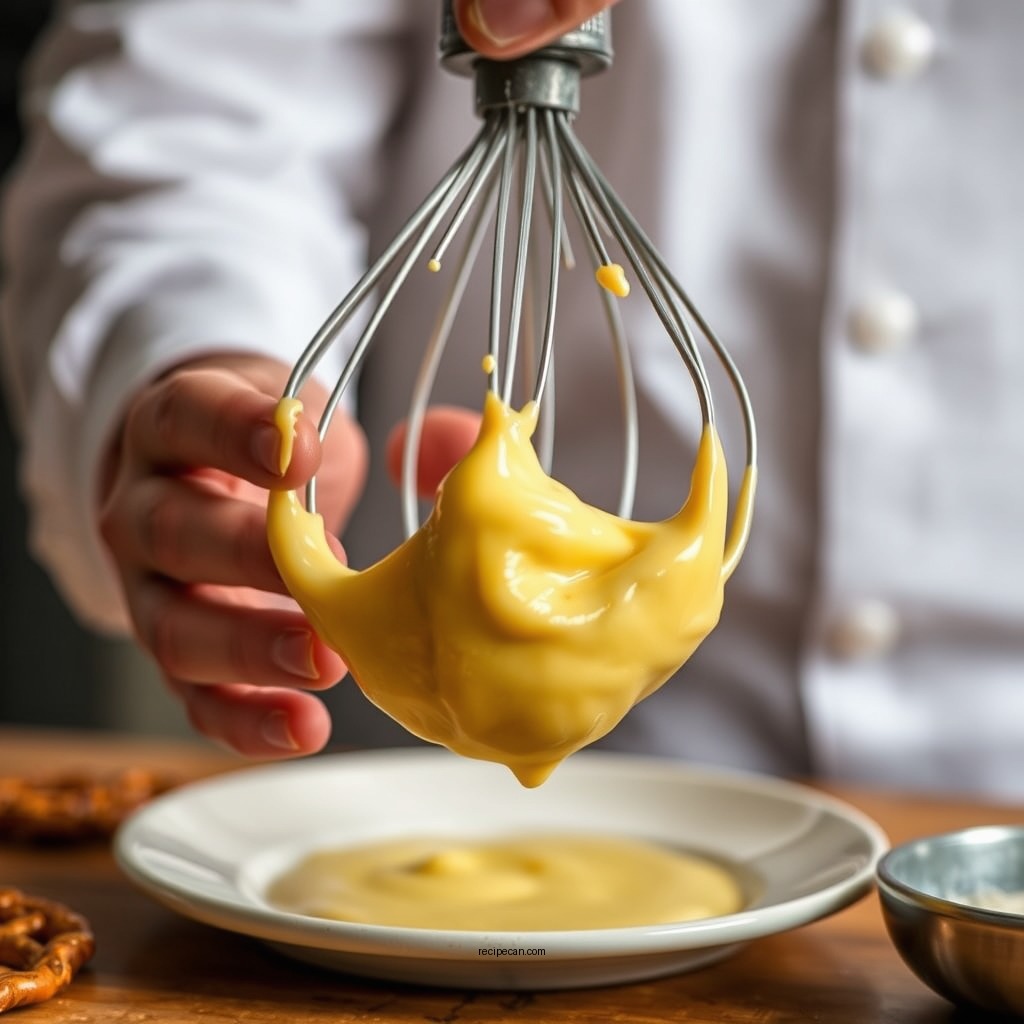 Making the Custard Mixture - pretzel bread pudding recipe
