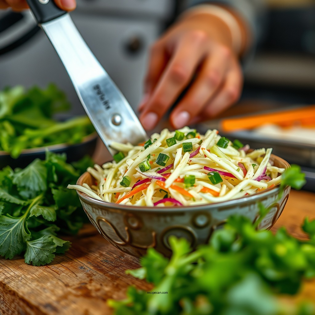 Preparing the Vegetables - primanti brothers coleslaw recipe