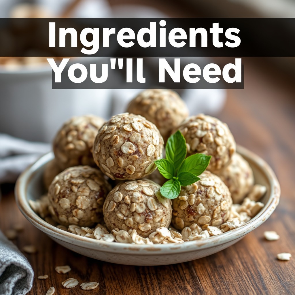 Ingredients You’ll Need - protein ball recipe with oats