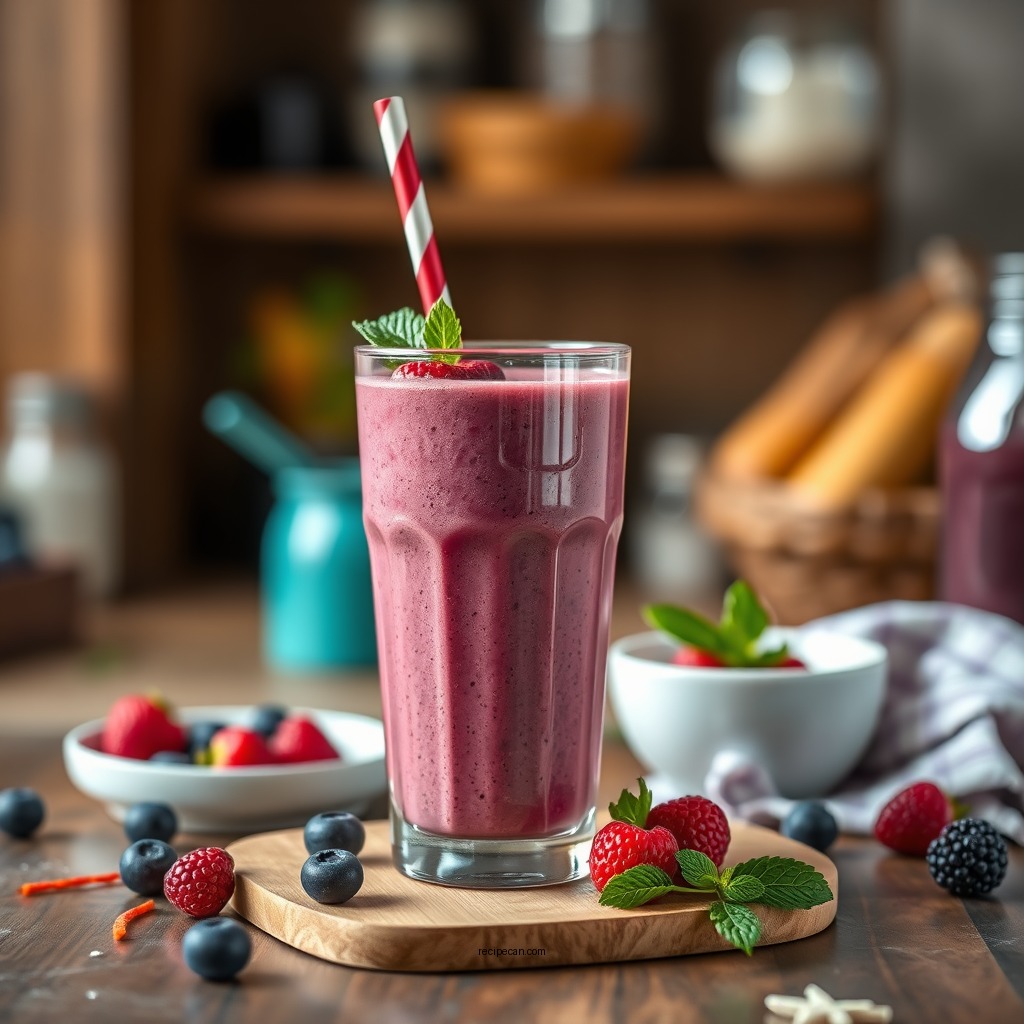 Classic Berry Protein Smoothie - protein fruit smoothie recipes