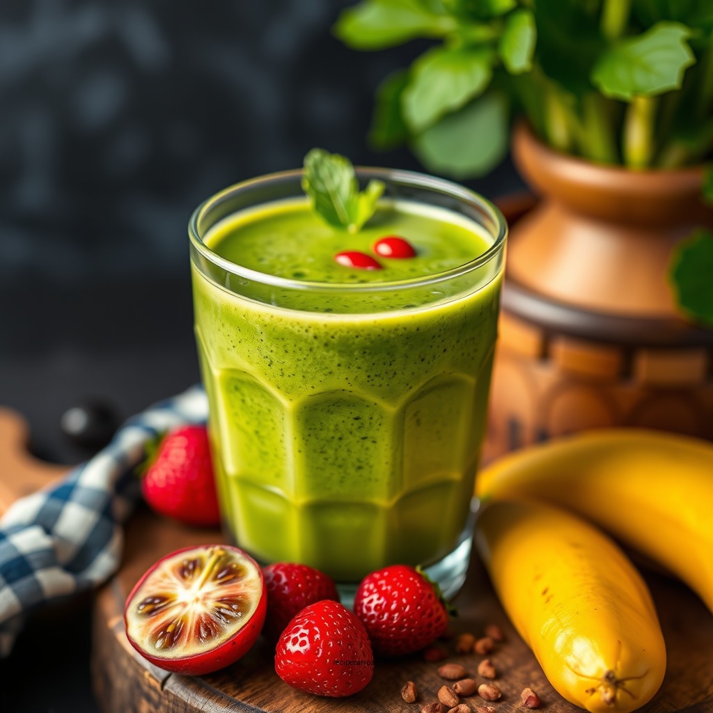Green Power Smoothie - protein fruit smoothie recipes