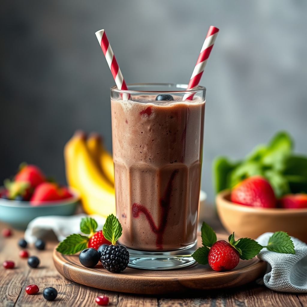 Chocolate Berry Protein Blast - protein shake smoothie recipes
