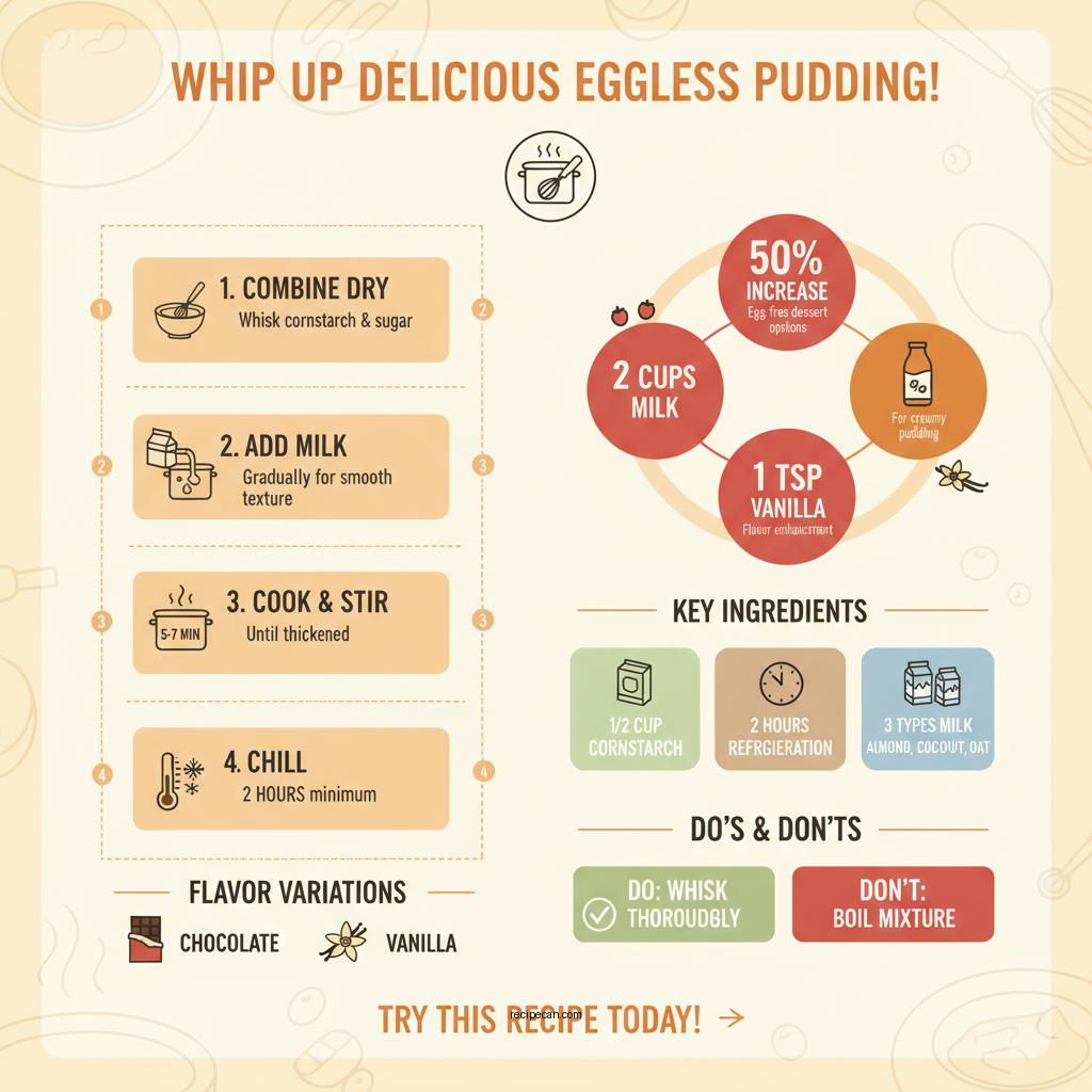 pudding recipe no eggs - Data Infographic and Statistics