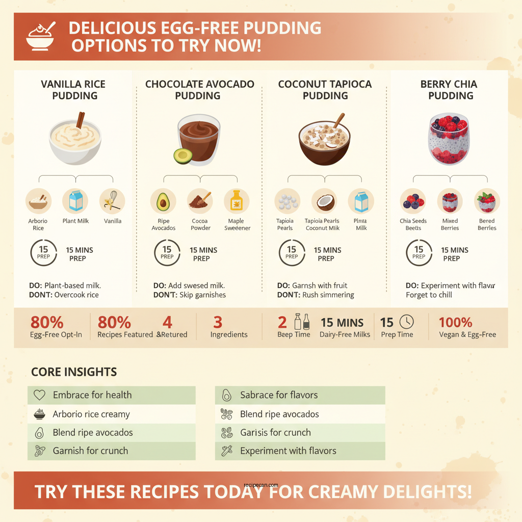 pudding recipes without egg - Data Infographic and Statistics