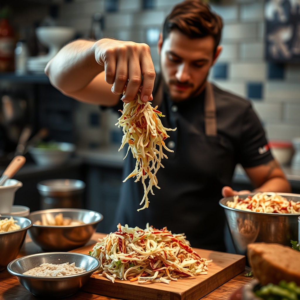 Steps to Prepare the Coleslaw - pulled pork coleslaw recipe