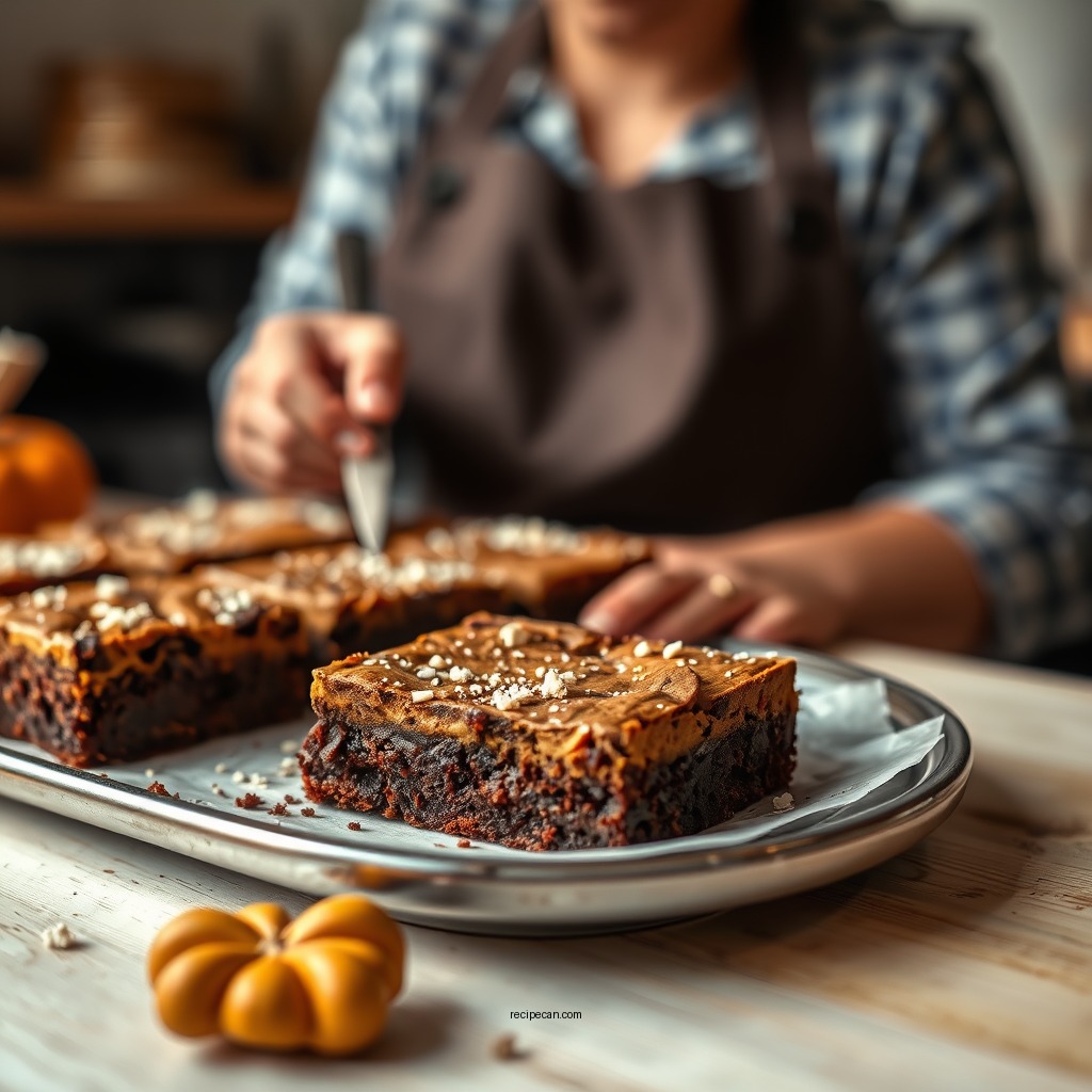 Step-by-Step Instructions - pumpkin brownies recipe