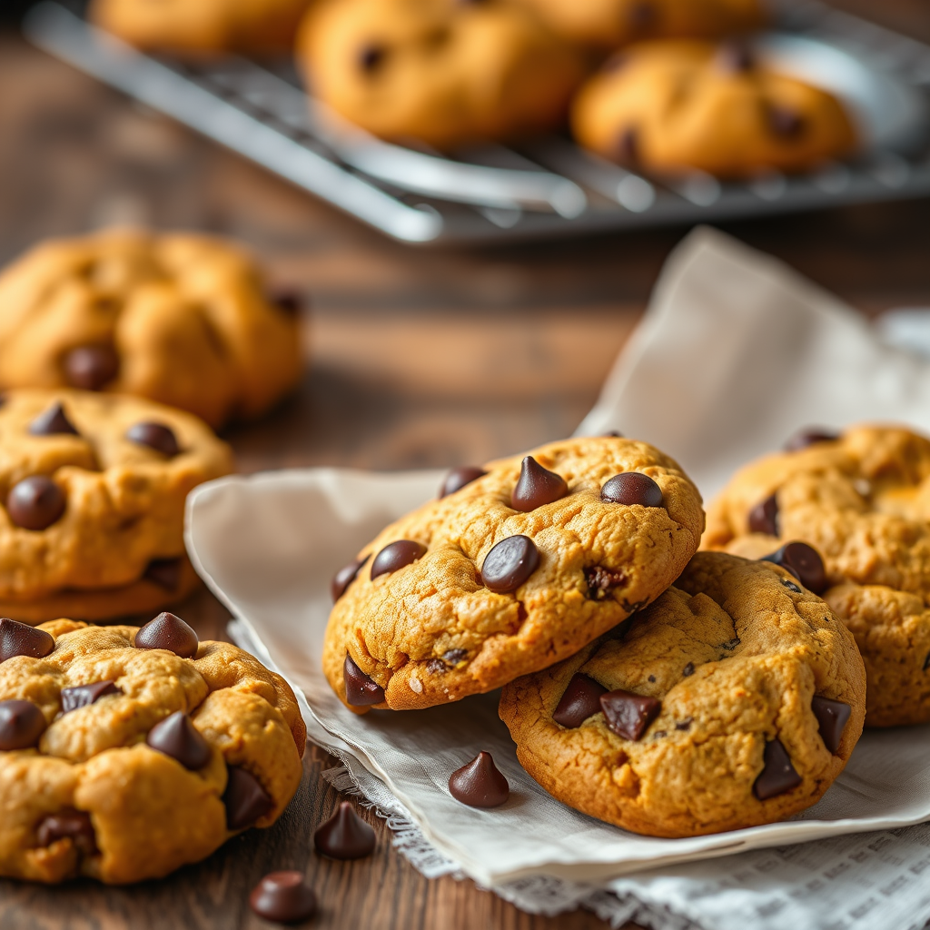 Chewy Pumpkin Chocolate Chip Cookies - pumpkin cookies recipes