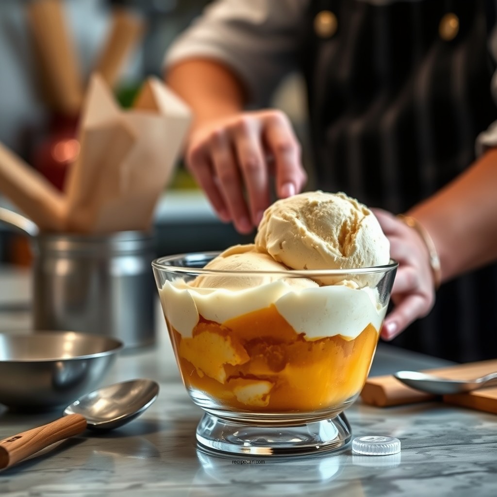 Preparing the Ice Cream Base - pumpkin ice cream recipe cuisinart