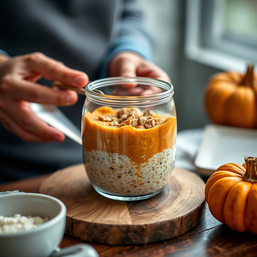 How to Prepare Pumpkin Overnight Oats - pumpkin overnight oats recipe