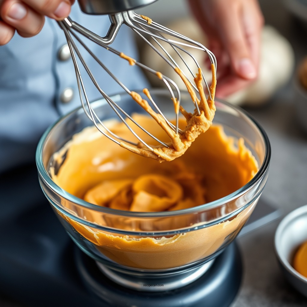 Mixing the Filling - pumpkin pie recipe easy