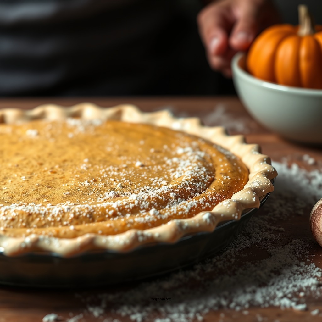 Preparing the Pie Crust - pumpkin pie recipe easy