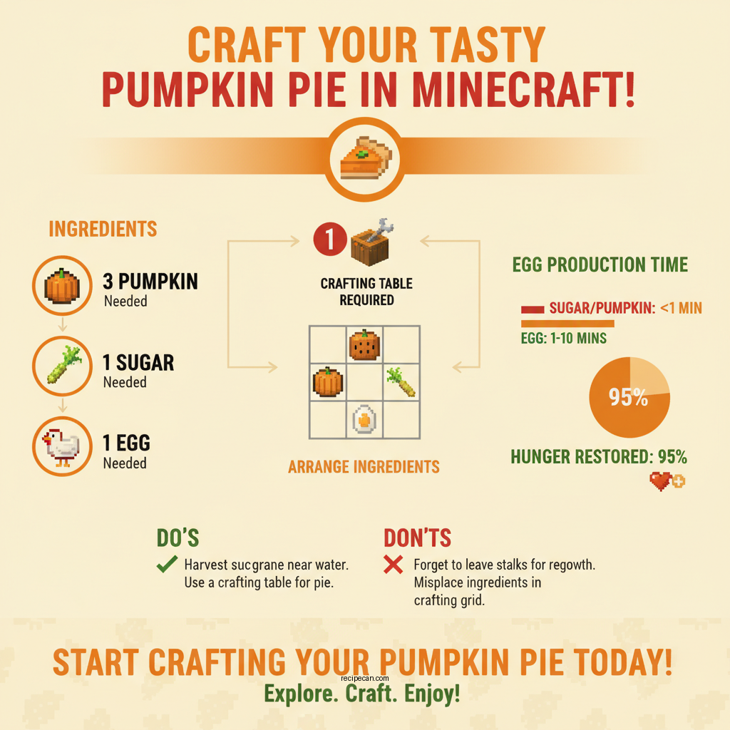 pumpkin pie recipe minecraft - Data Infographic and Statistics