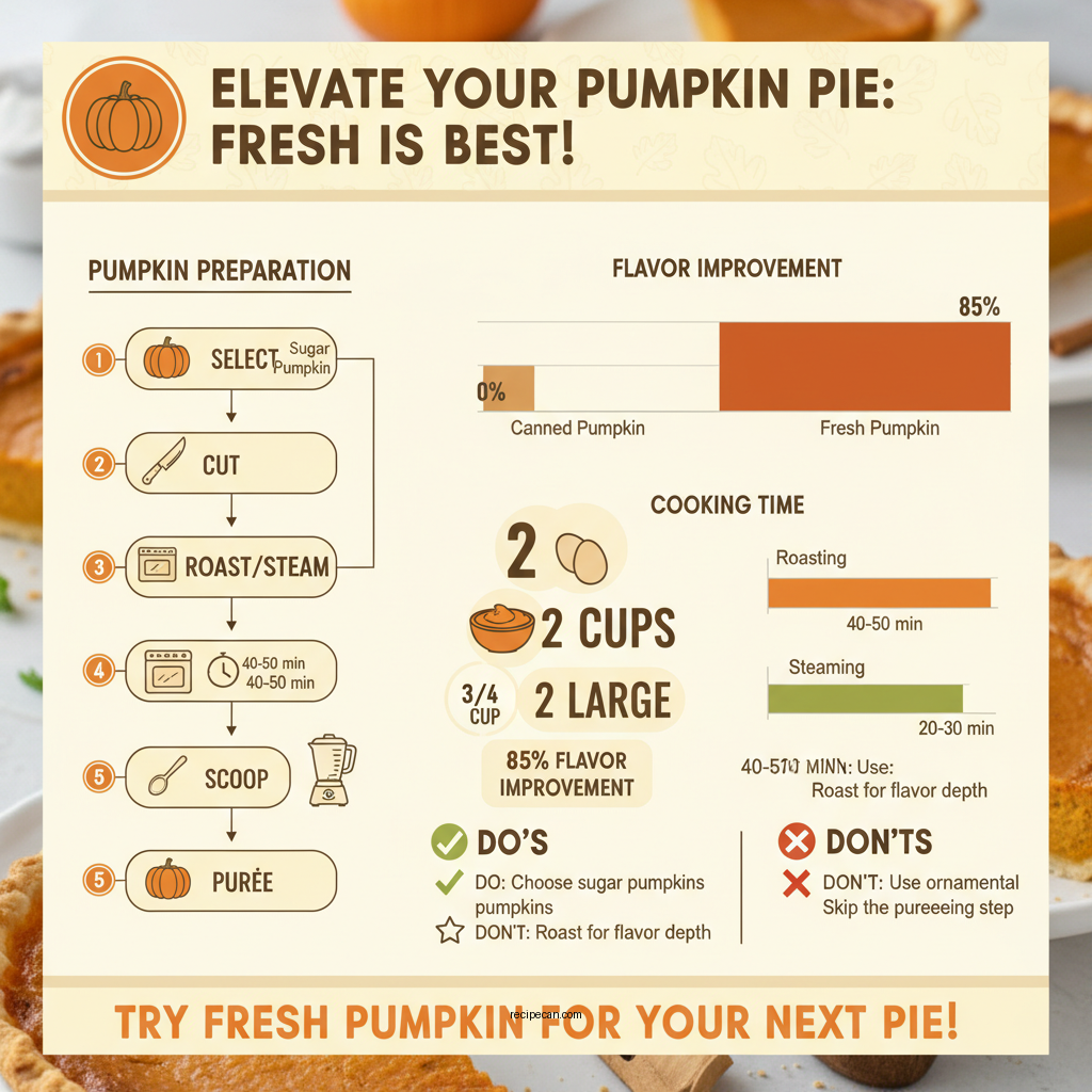 pumpkin pie recipe with fresh pumpkin - Data Infographic and Statistics
