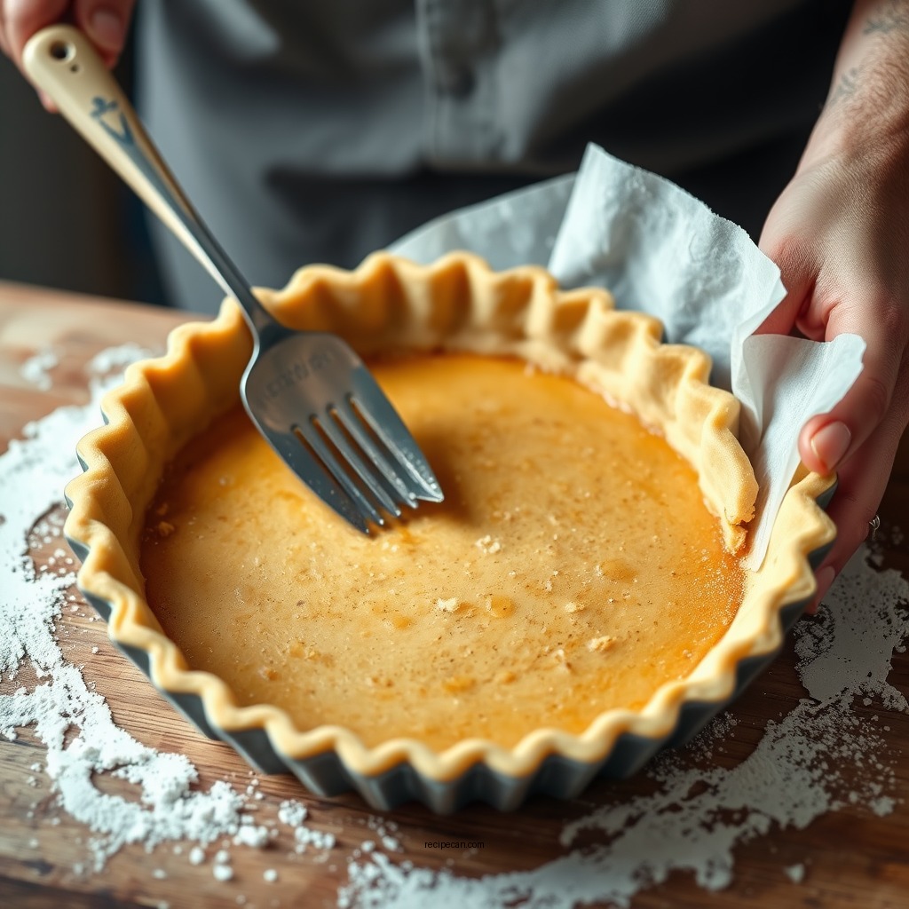 Preparing the Pie Crust - pumpkin tart recipe