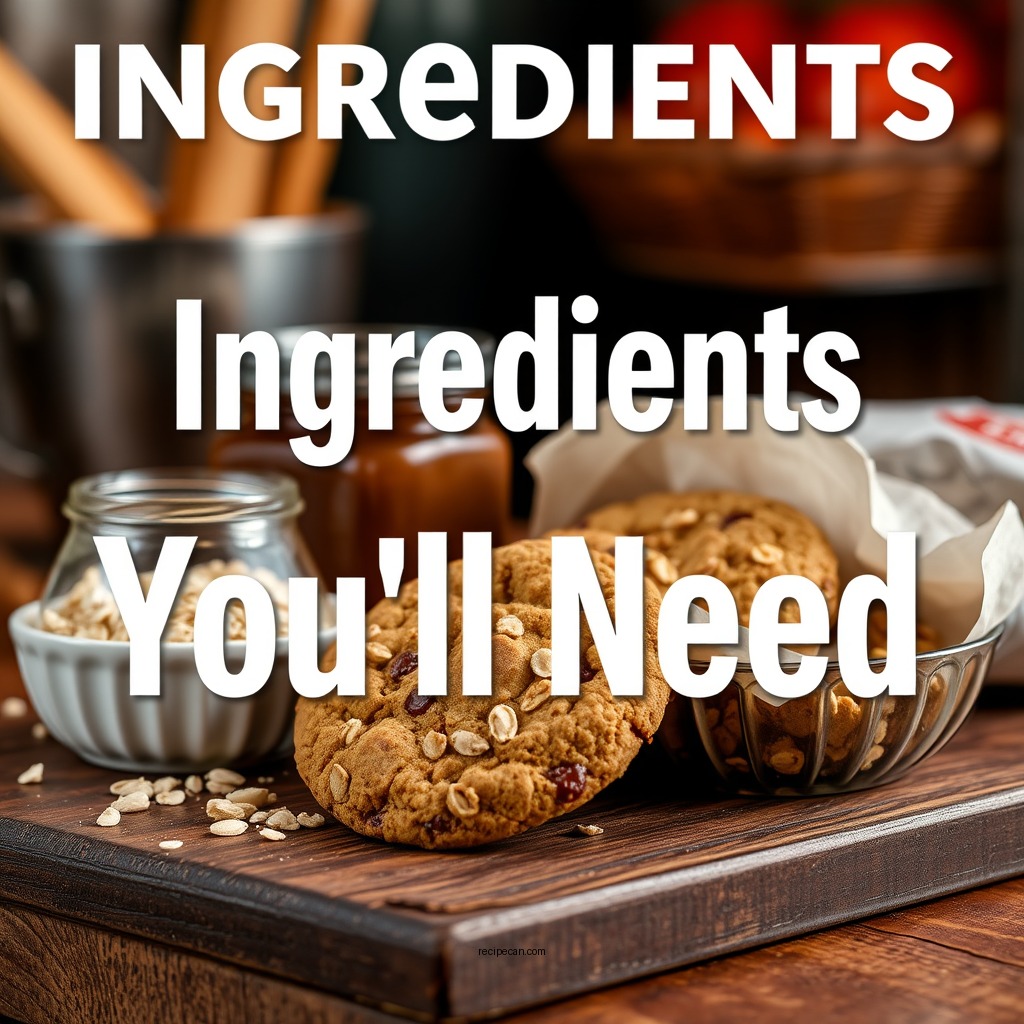 Ingredients You'll Need - quaker oats cookie recipe original