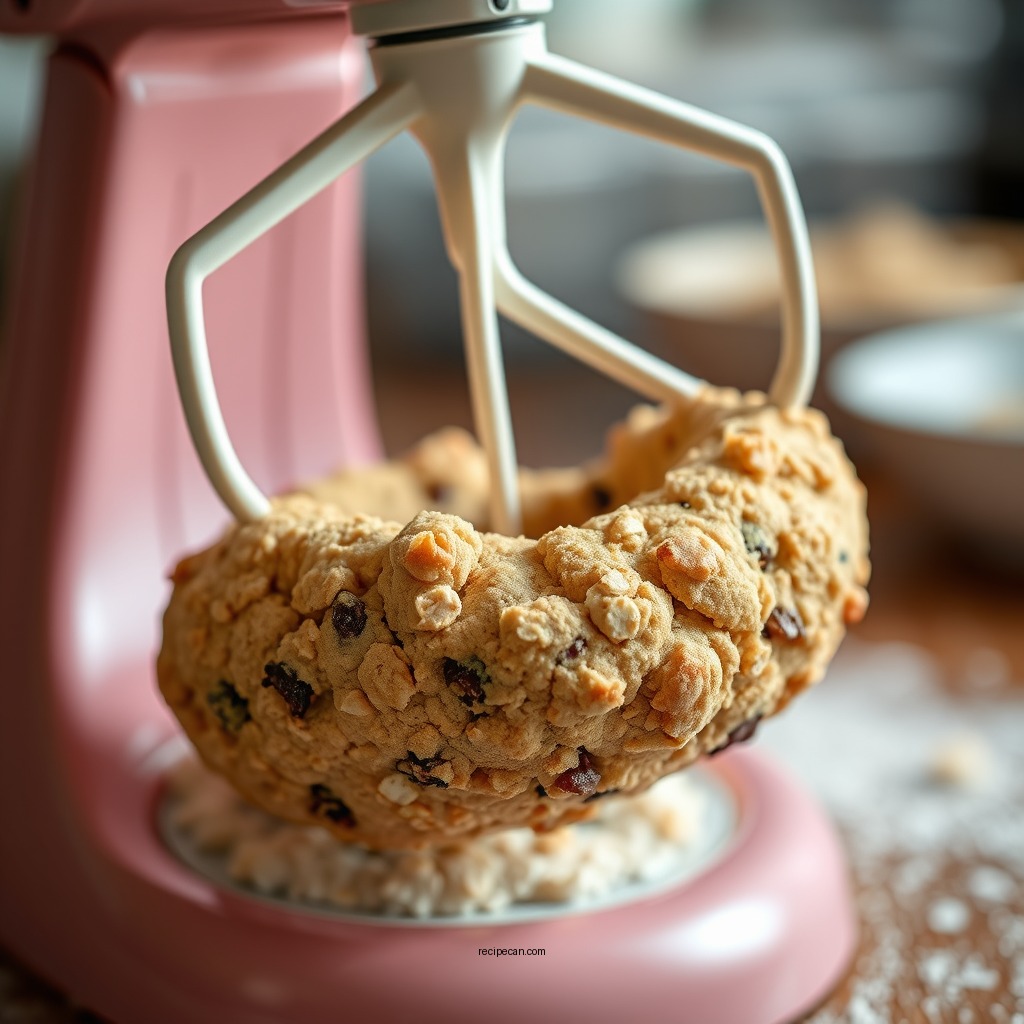 Mixing the Dough - quaker oats cookie recipe original