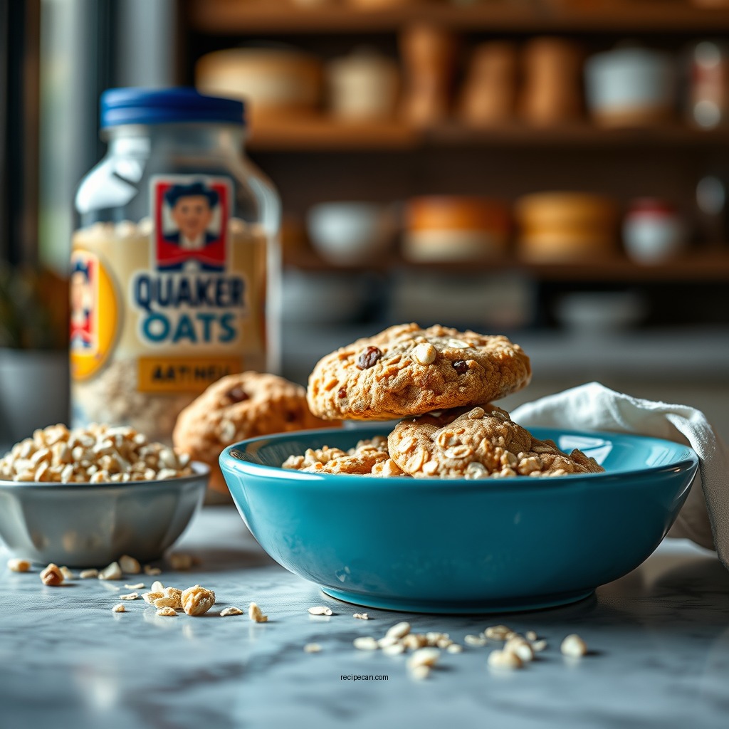 Ingredients You'll Need - quaker oats oatmeal cookies recipe on lid