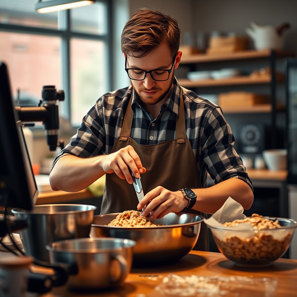 Preparing the Cookie Dough - quaker oats oatmeal raisin cookies recipe