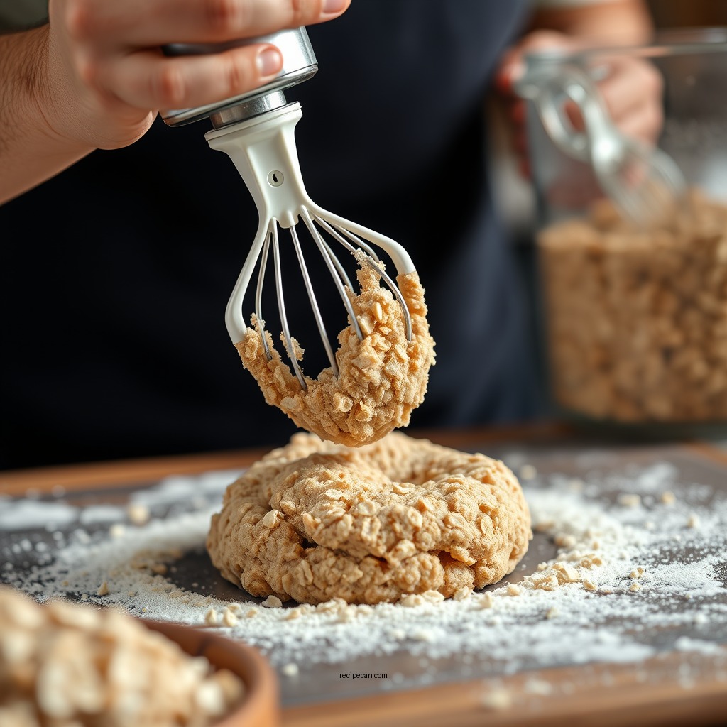 Mixing and Forming the Dough - quaker oats original oatmeal cookie recipe