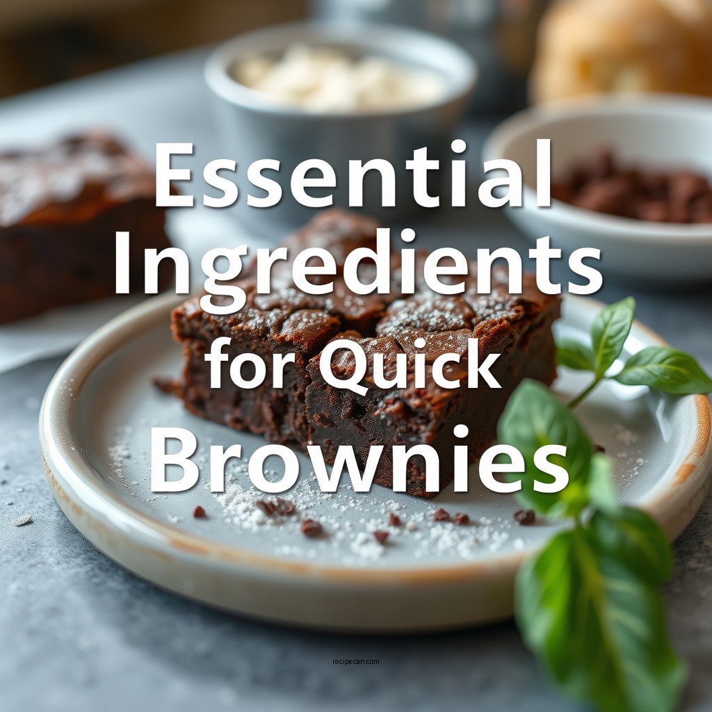Essential Ingredients for Quick Brownies - quick brownie recipe