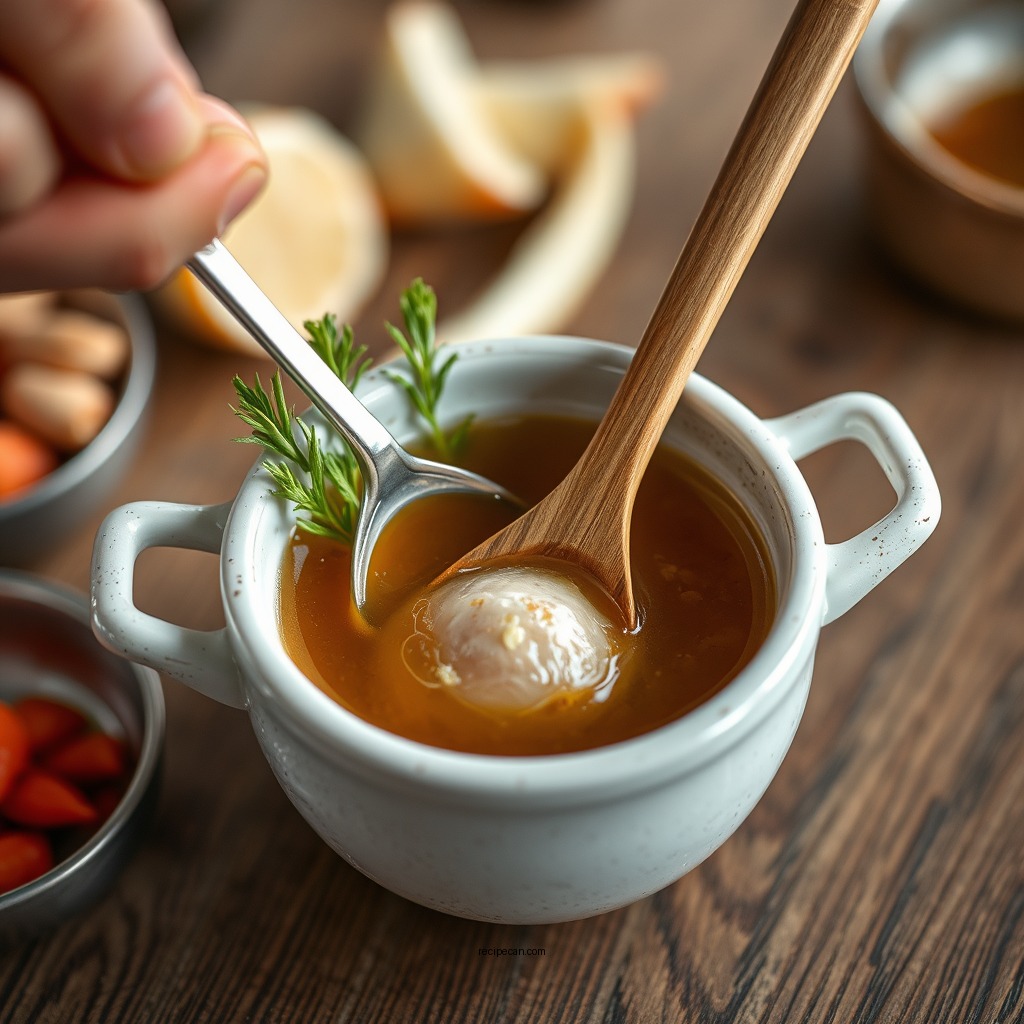 Making the Broth - rabbit soup recipe