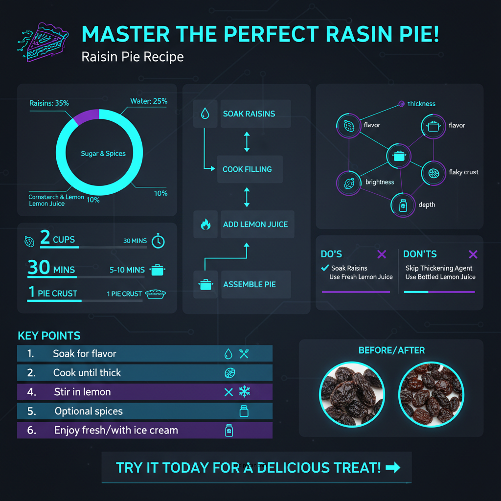 raisin pie recipe - Data Infographic and Statistics