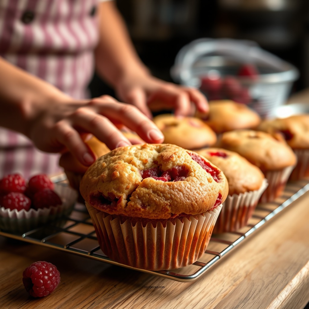Step-by-Step Preparation - raspberry muffin recipe