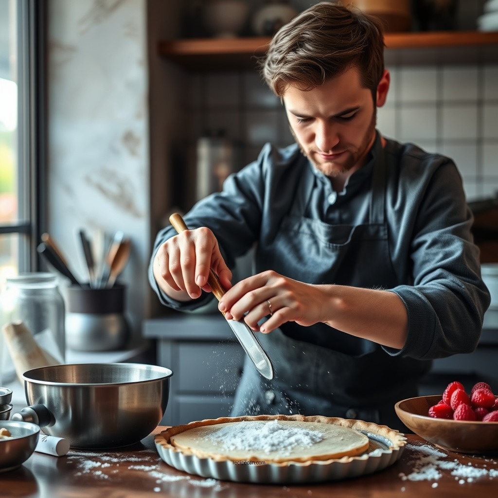 Step-by-Step Instructions for the Crust - raspberry tart recipe