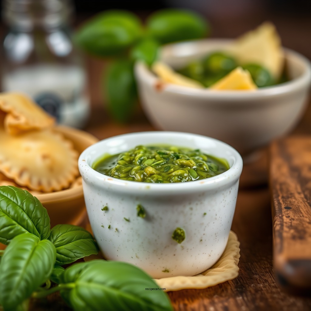 Light Basil Pesto - ravioli sauce recipe