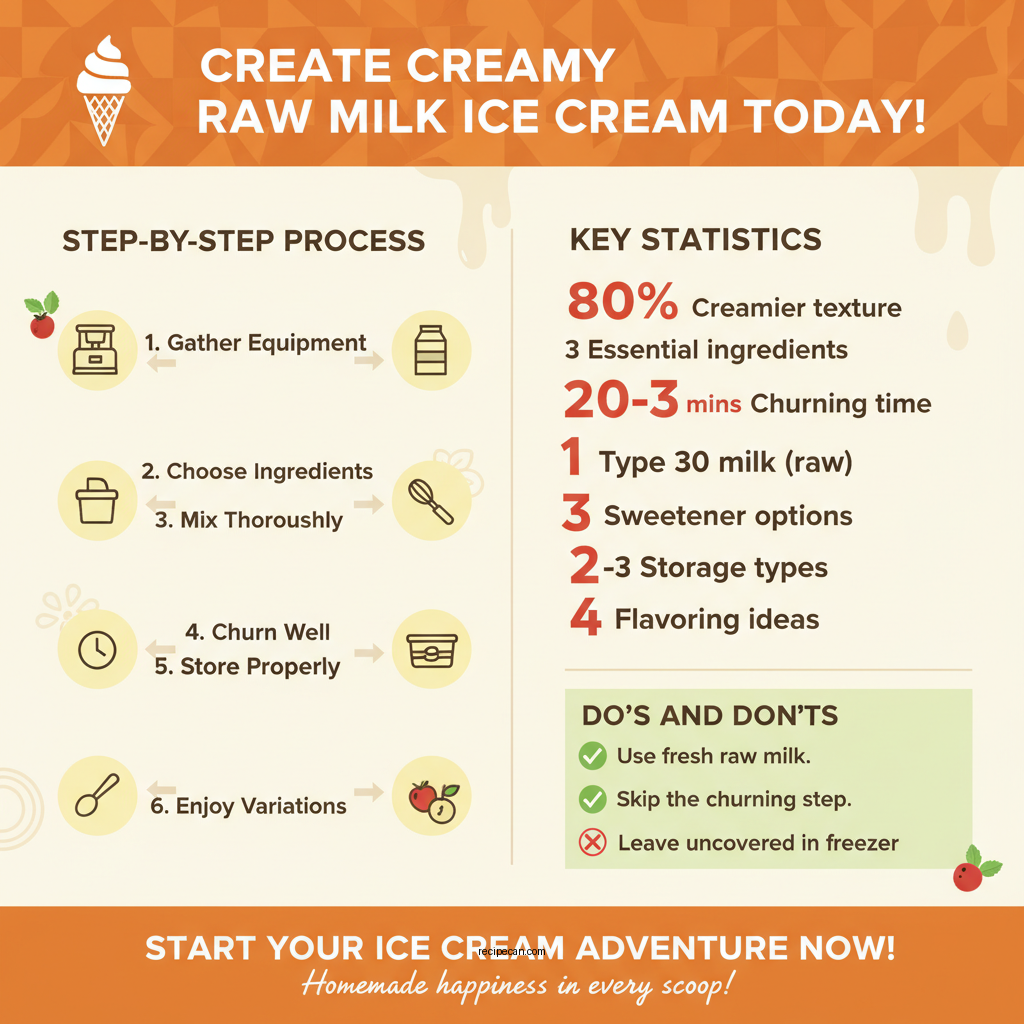 raw milk ice cream recipe - Data Infographic and Statistics