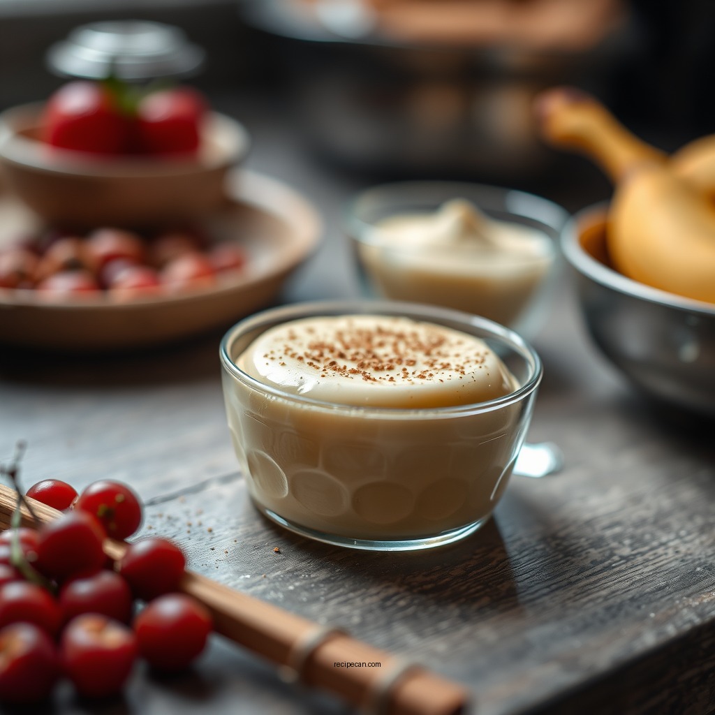 Combining Ingredients - recipe banana custard