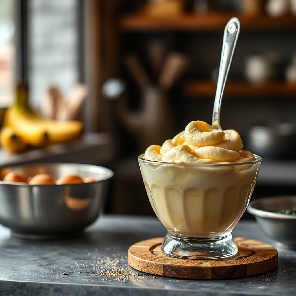 Preparing the Base - recipe banana custard