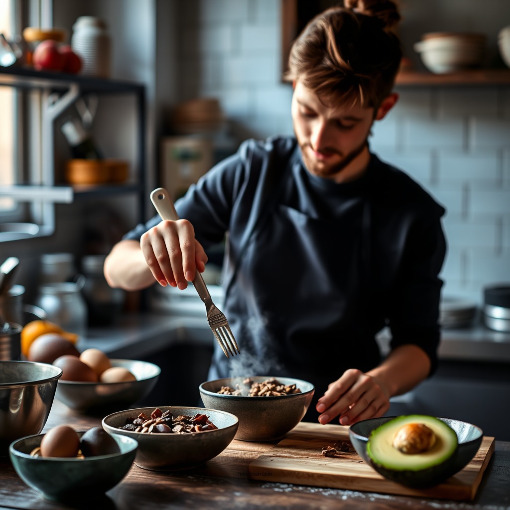 Step-by-Step Preparation - recipe chocolate avocado mousse