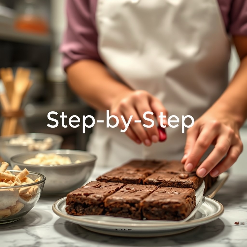 Step-by-Step Preparation - recipe chocolate brownies