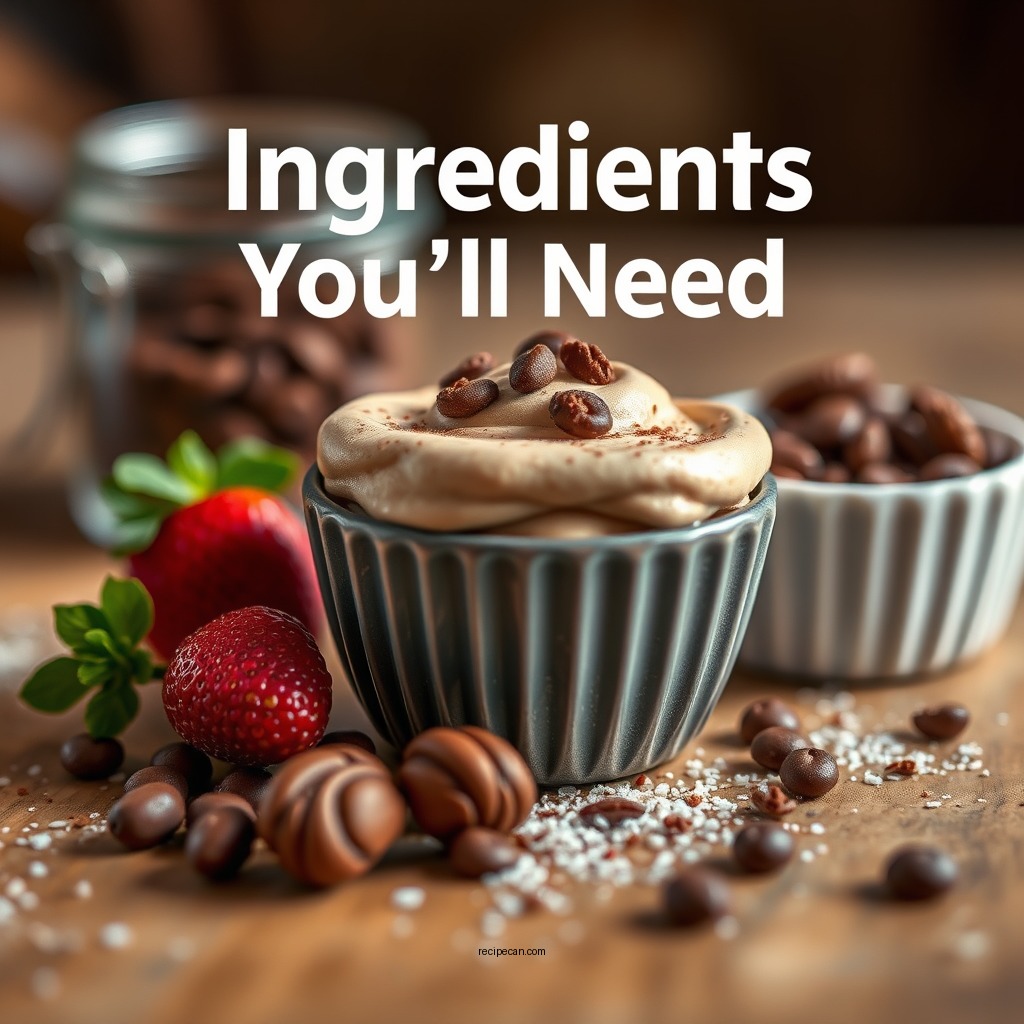 Ingredients You'll Need - recipe coffee mousse