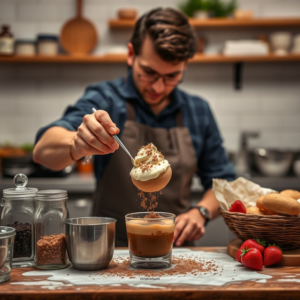 Step-by-Step Preparation - recipe coffee mousse