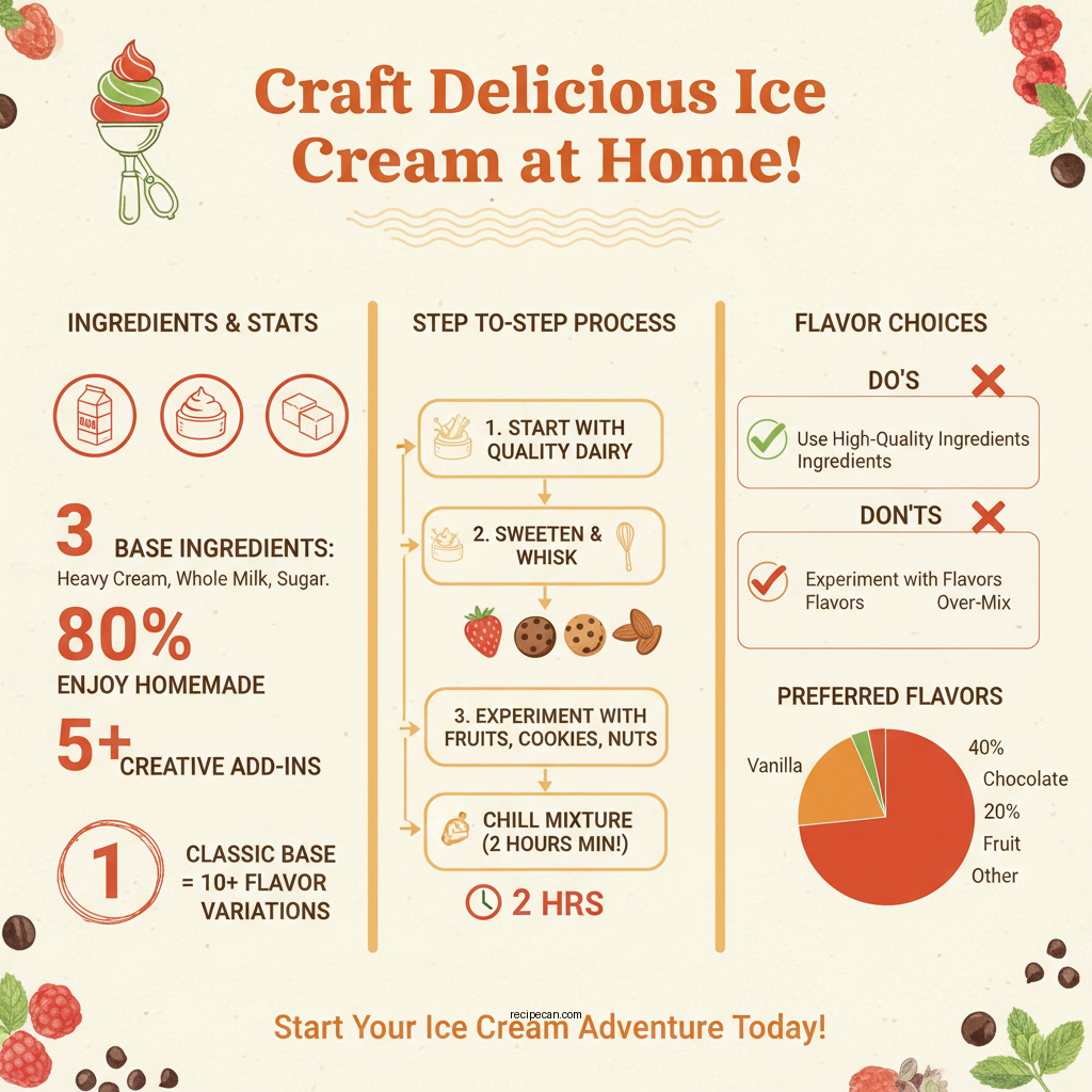 recipe for 6 quart ice cream maker - Data Infographic and Statistics
